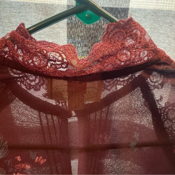 Vintage Patty O’Neil purple Embellished Pleated Gown with Long Bishop Sl… - Picture 13 of 16